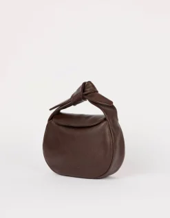 Sac à main en cuir certifié | chocolat 
