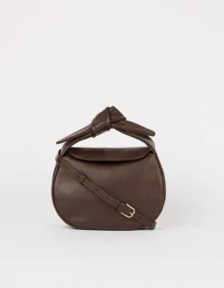 Sac à main en cuir certifié | chocolat 