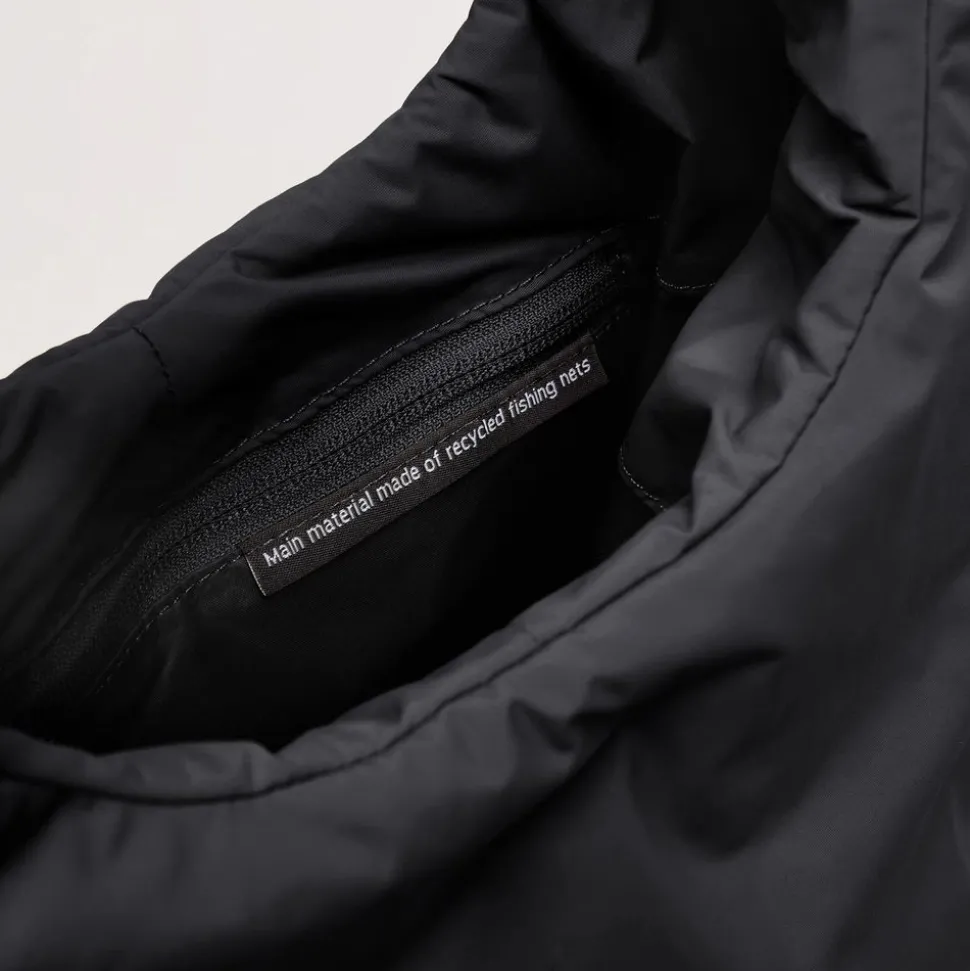 Sac épaule en matière recyclée | cloud shoulder bag monochrome black