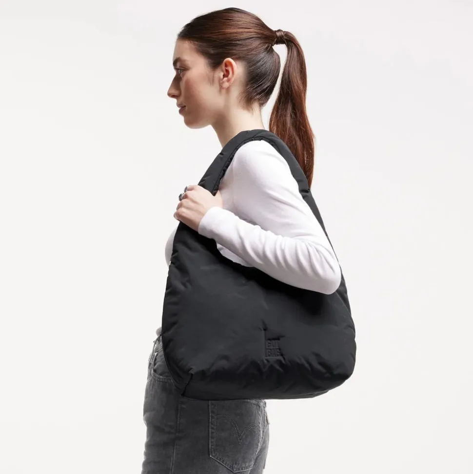 Sac épaule en matière recyclée | cloud shoulder bag monochrome black