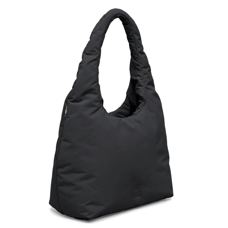 Sac épaule en matière recyclée | cloud shoulder bag monochrome black