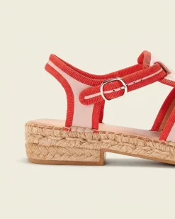 Sandales en cuir certifié et jute | bicolore 