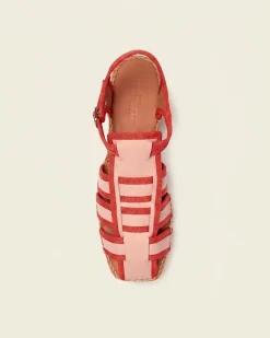 Sandales en cuir certifié et jute | bicolore 