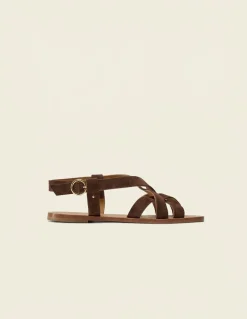 Sandales en cuir certifié | marron 