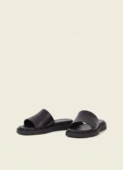 Sandales en cuir certifié | noir 