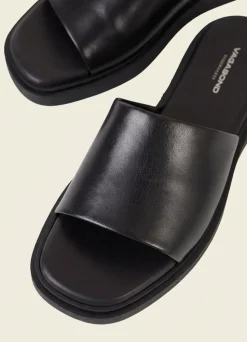Sandales en cuir certifié | noir 
