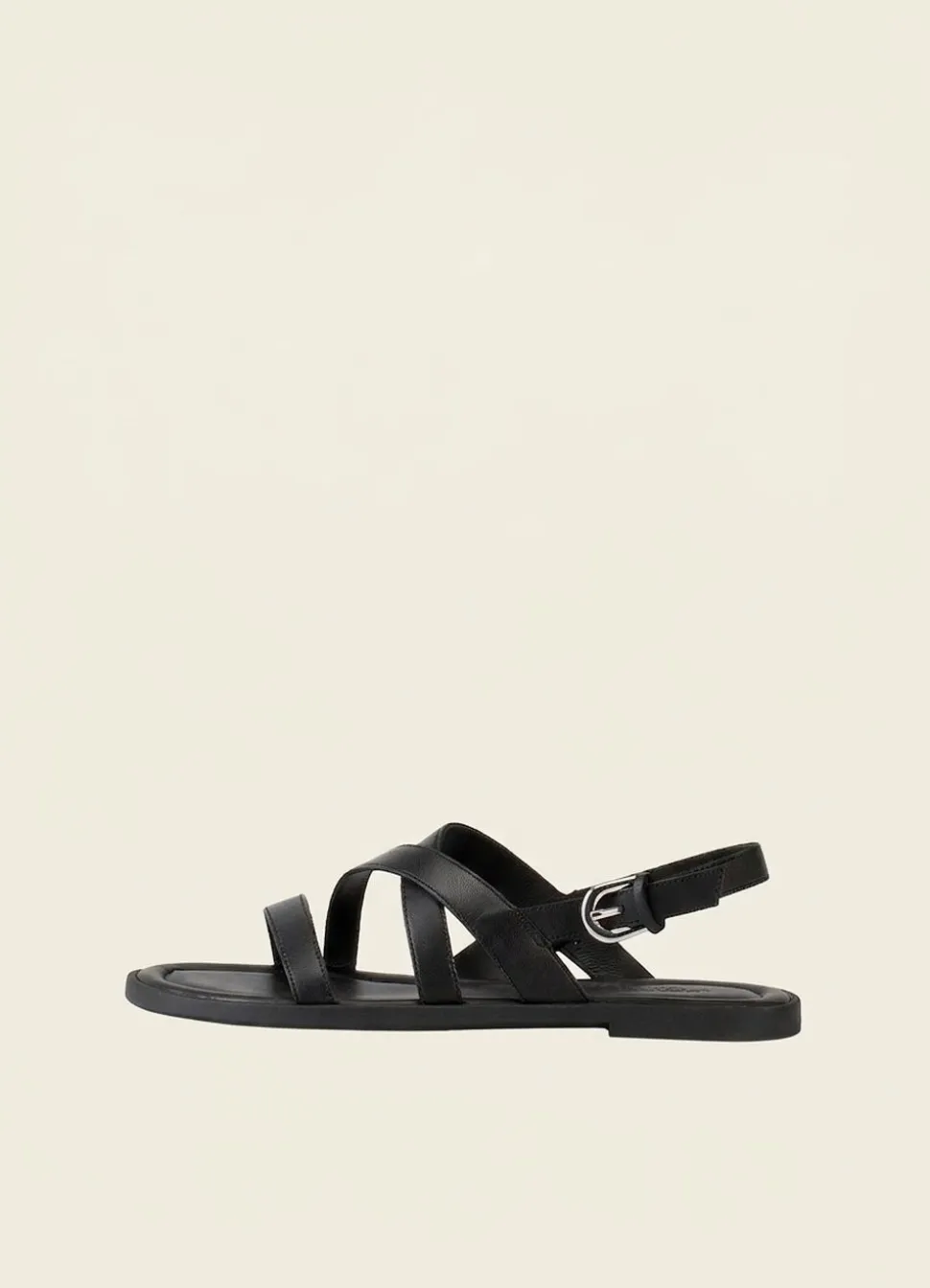 Sandales en cuir certifié | noir "zaida black - black"