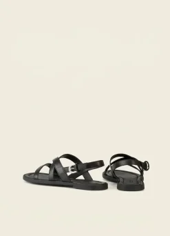 Sandales en cuir certifié | noir