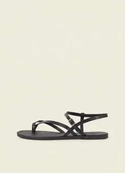 Sandales en cuir certifié | noir 