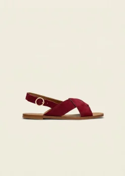 Sandales en cuir certifié | violet 