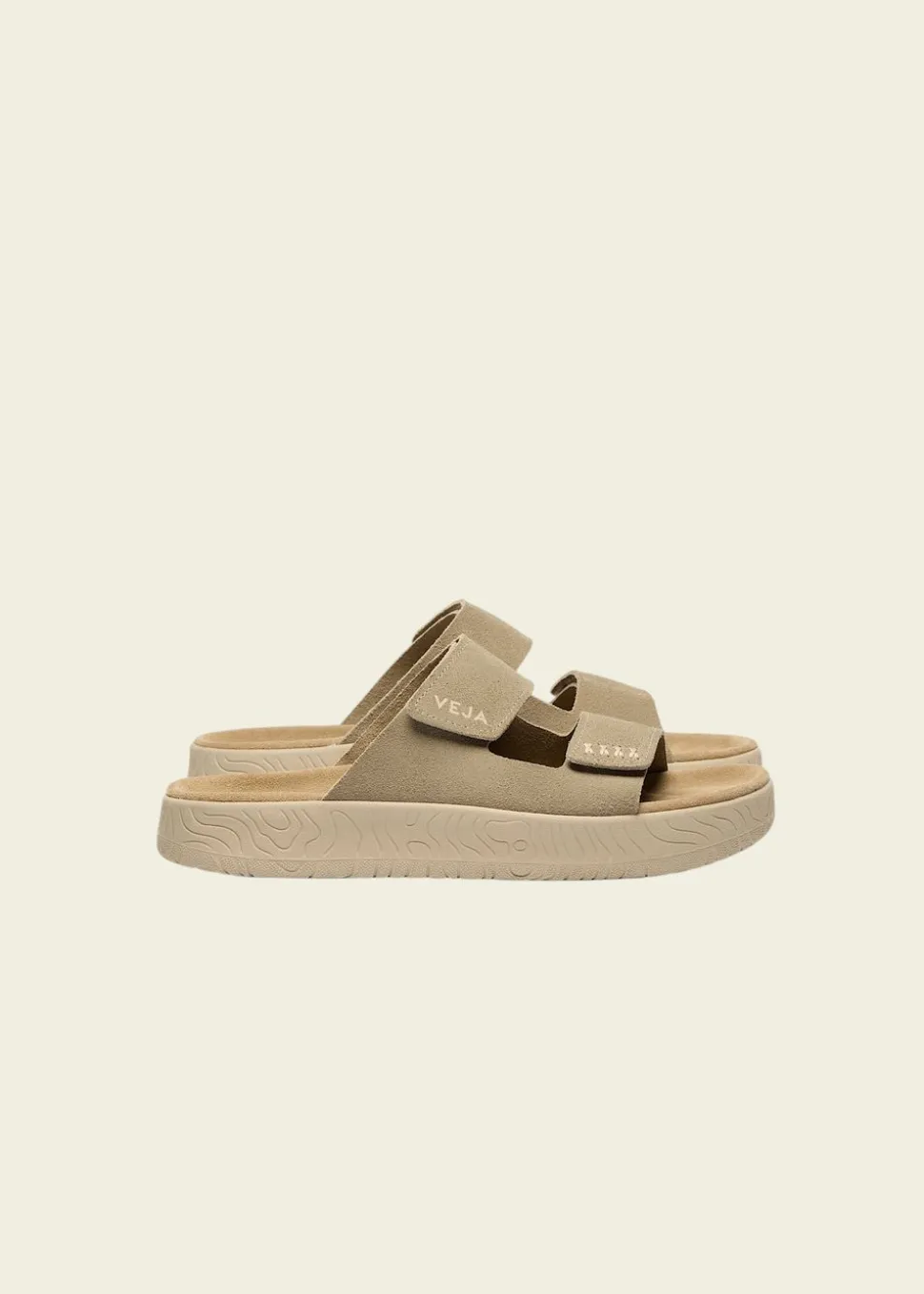 Sandales en cuir suède | beige "etna - taupe_almond"