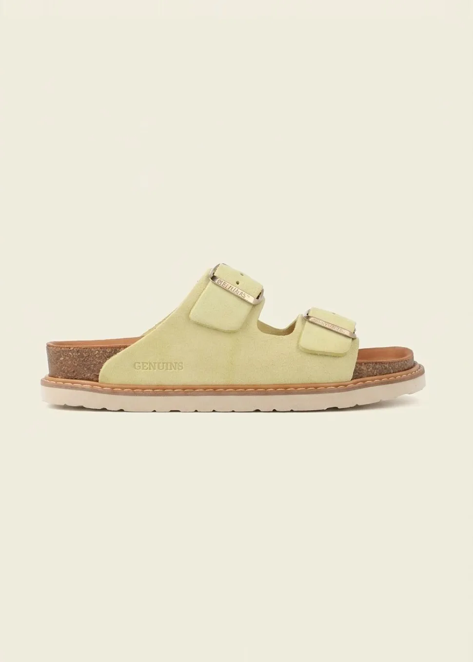 Sandales en cuir suède certifié | jaune "hawaii velour butter"