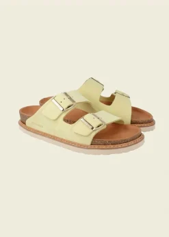 Sandales en cuir suède certifié | jaune "hawaii velour butter"