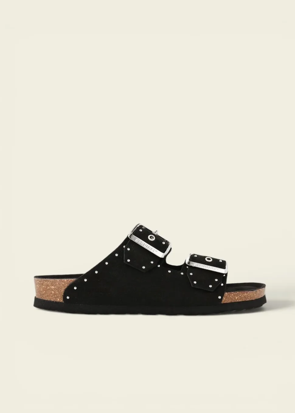 Sandales en cuir suède certifié | noir "honolulu lead velour black"