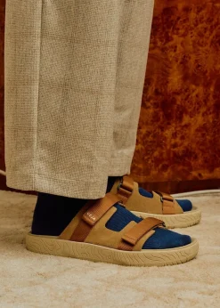 Sandales en cuir suède | marron "arpoador - tent_cognac"