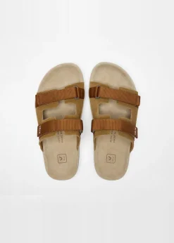Sandales en cuir suède | marron
