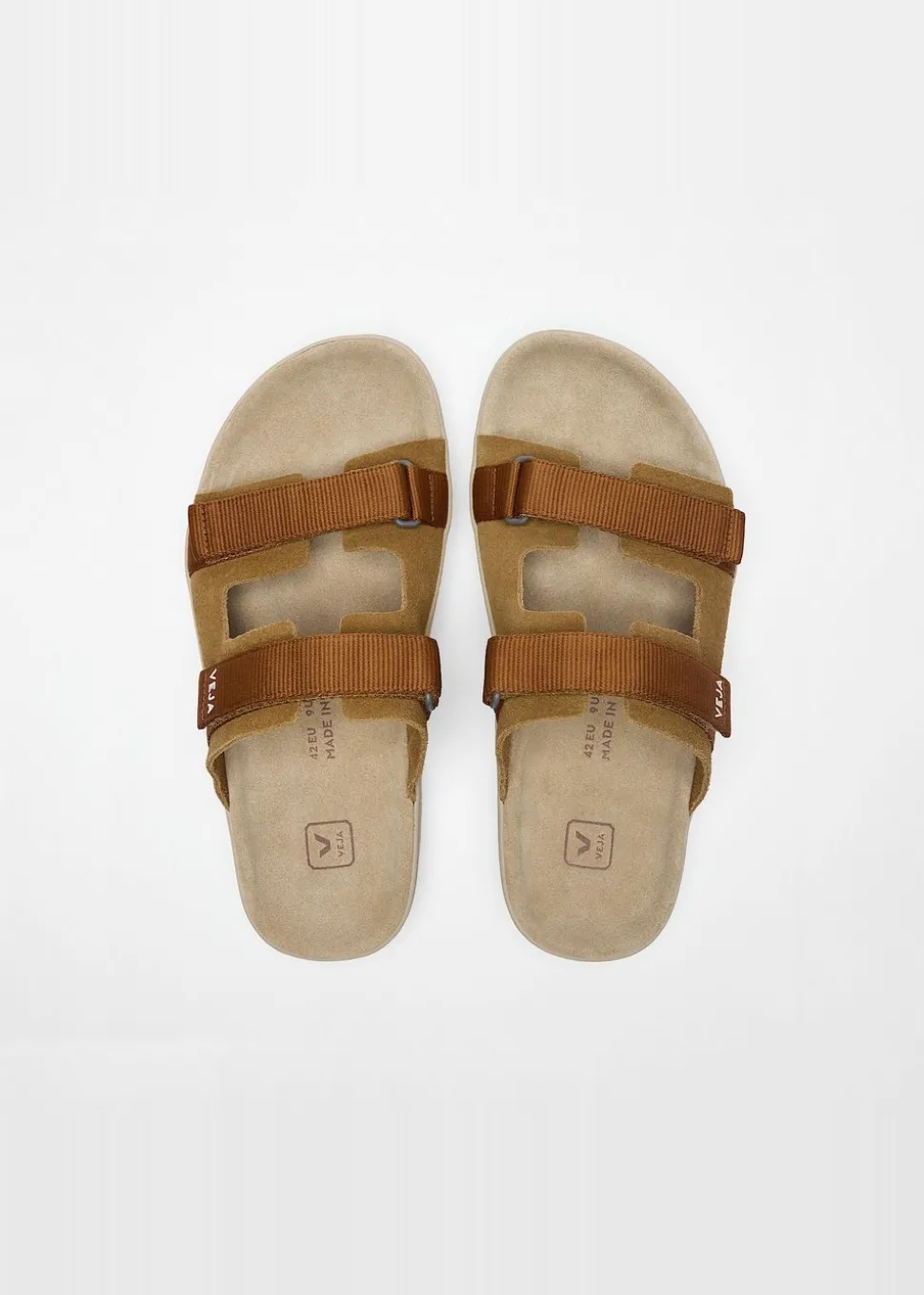 Sandales en cuir suède | marron "arpoador - tent_cognac"