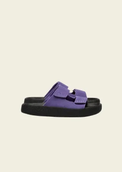 Sandales en cuir suède | violet "etna - acai_black"