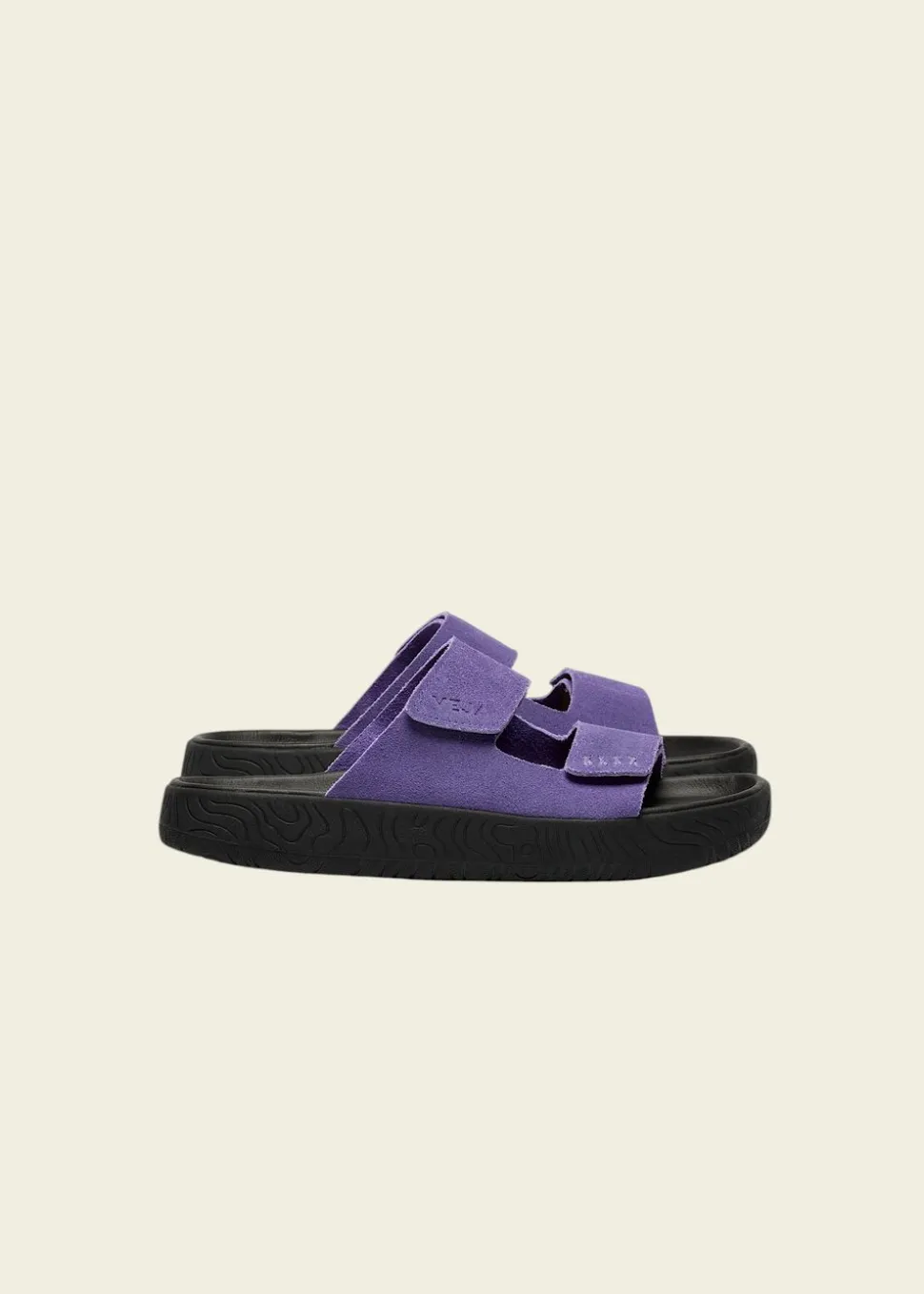 Sandales en cuir suède | violet "etna - acai_black"