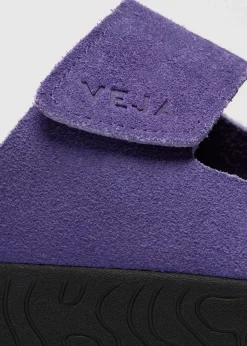 Sandales en cuir suède | violet "etna - acai_black"