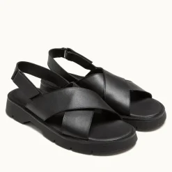 Sandales made in france en cuir certifié | noir "ilot oak noir"