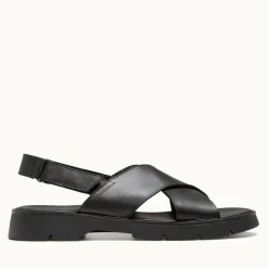 Sandales made in france en cuir certifié | noir "ilot oak noir"