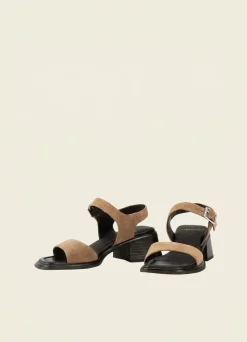 Sandales à talons allure en cuir certifié | marron 