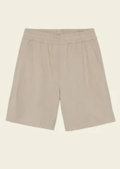 Short ample en ecovero et lin | écru "posey linen-mix shorts - light feather gray"
