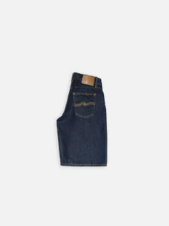 Short bermuda denim en coton bio | bleu "meja denim shorts rinse dark blue"