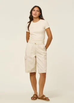 Short bermuda en coton bio | écru 