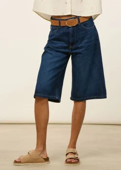 Short bermuda en coton bio et recyclé | bleu foncé 