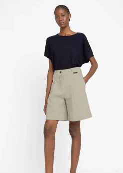 Short bermuda en coton bio | gris clair "antia - stone"