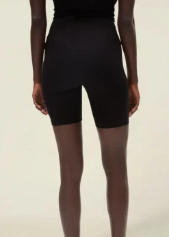 Short biker noir en coton bio - nedaa solid black