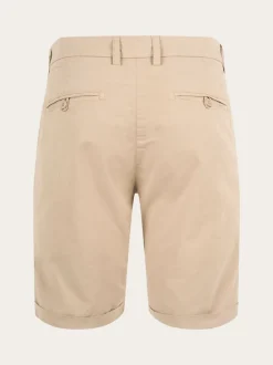 Short chino en coton bio | beige "chino poplin light feather gray"