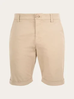 Short chino en coton bio | beige "chino poplin light feather gray"