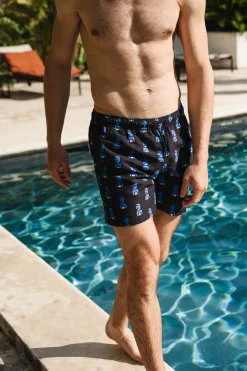 Short de bain en matière recyclée | multicolore "swimshorts birds"