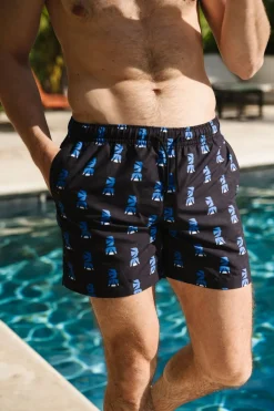 Short de bain en matière recyclée | multicolore 
