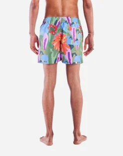 Short de bain en polyester recyclé | multicolore "swimwear wildflowers motif - pattern"