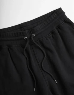 Short de jogging en coton bio | noir "deep black"