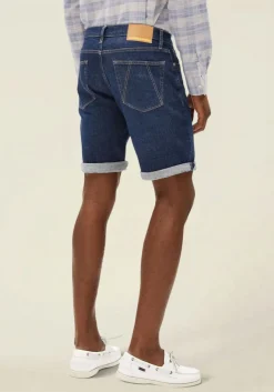 Short denim ajusté en coton bio et chanvre | brut 