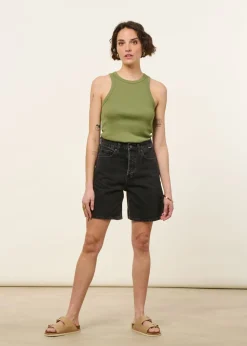 Short denim en coton bio | noir 