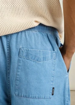 Short denim léger en coton bio | bleu clair "vejle denim light blue"