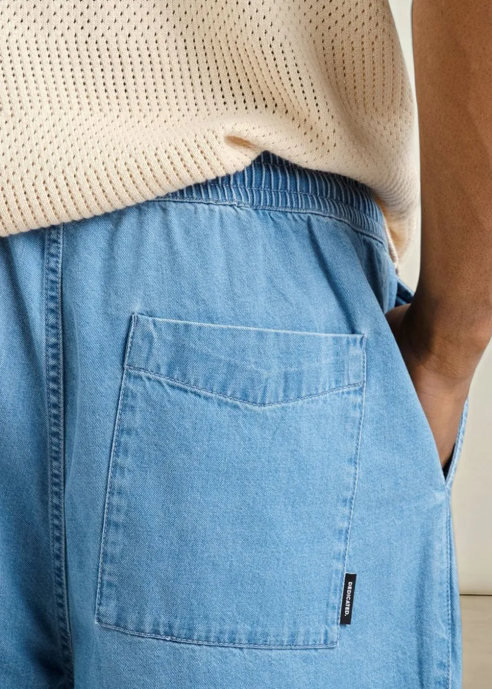 Short denim léger en coton bio | bleu clair "vejle denim light blue"