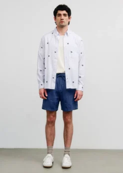 Short en coton bio | bleu 