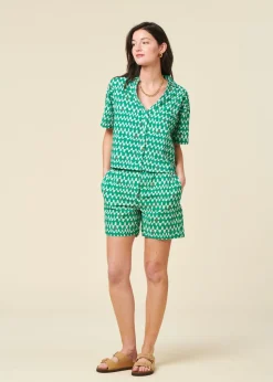 Short en coton biologique | vert "sunset roxy short green - green"