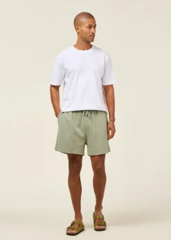 Short en coton bio piqué | vert 