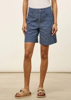 Short en coton bio | rayé "railway stripes luisa shorts"