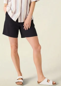 Short en ecovero et lin | noir 