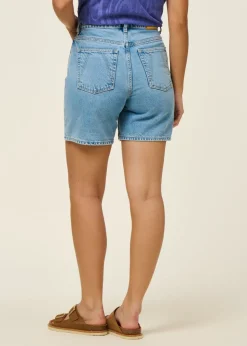 Short en jean en coton recyclé | bleu clair 