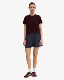 Short en lin bio | bleu "organic linen shorts - petrol blue"